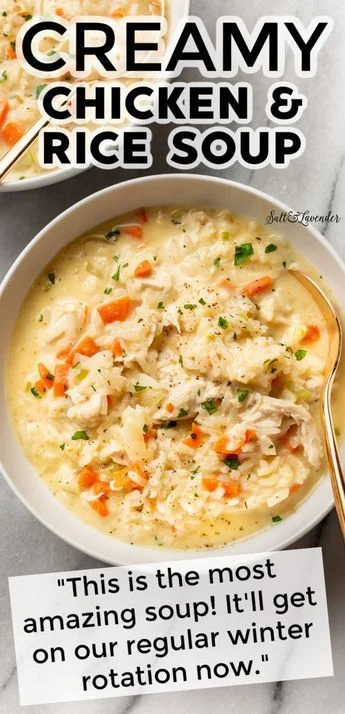 creamy chicken and rice soup